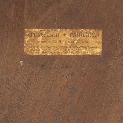An Irish miniature satinwood piano sewing box painted by Herbert Cooper