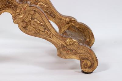 An Italian Elaborately Carved Giltwood X Frame Stool Circa 1780 