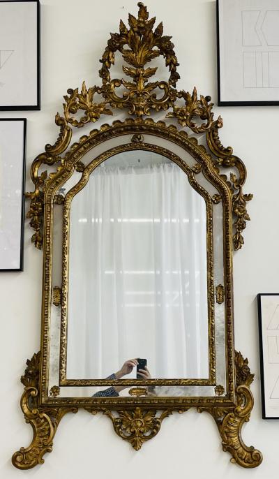 An Italian Gilt Wood Wall Console or Pier Mirror