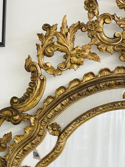 An Italian Gilt Wood Wall Console or Pier Mirror