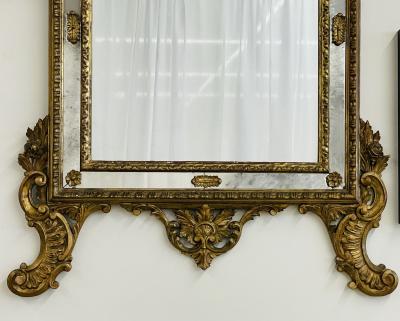 An Italian Gilt Wood Wall Console or Pier Mirror