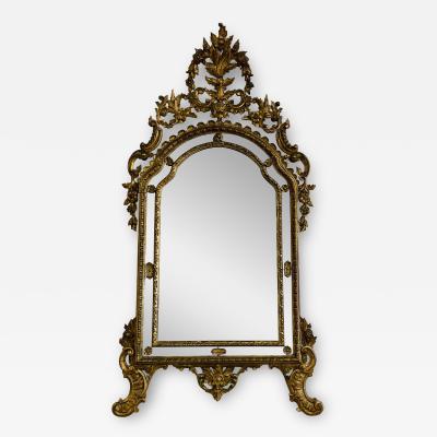 An Italian Gilt Wood Wall Console or Pier Mirror