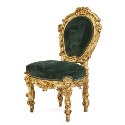 An Italian Giltwood 10 piece palazzo furniture suite 19th Century