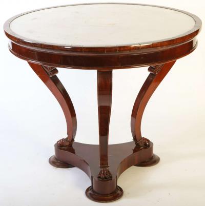 An Italian Mahogany Gueridon Center Table