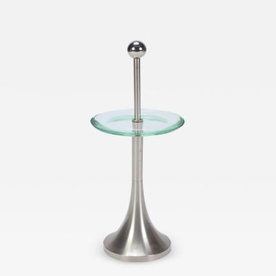 An Italian Mid Century round glass table top end table circa 1950 