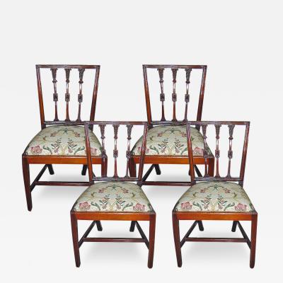 An Italian Set of Four 18th Century Neoclassical Side Chairs