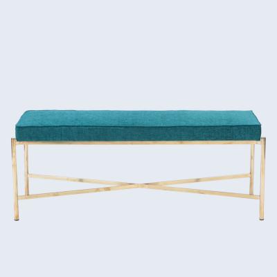 An Italian brass bench with X for base contemporary 