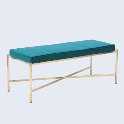 An Italian brass bench with X for base contemporary 