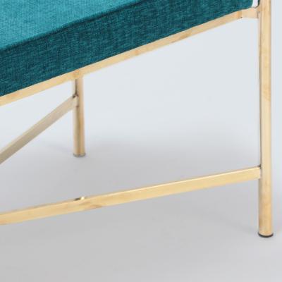 An Italian brass bench with X for base contemporary 