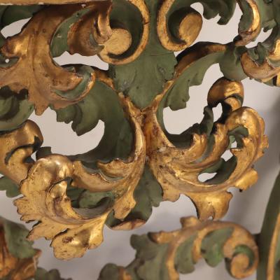 An Italian faux marble top console table 18th C 