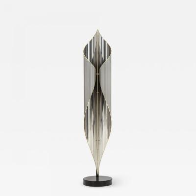 An Italian floor lamp in chrome and steel Circa 1970s