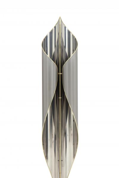 An Italian floor lamp in chrome and steel Circa 1970s