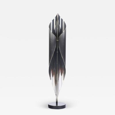 An Italian floor lamp in chrome and steel Circa 1970s