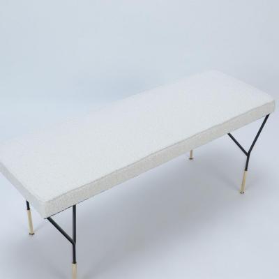 An Italian metal and brass bench Contemporary 