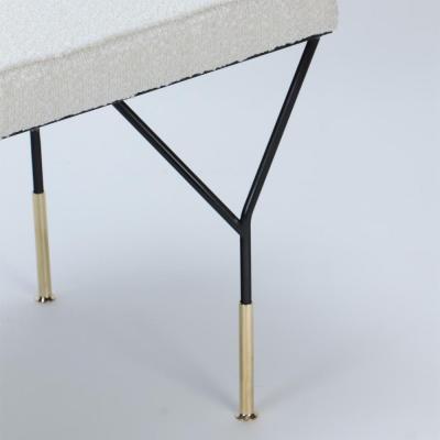 An Italian metal and brass bench Contemporary 