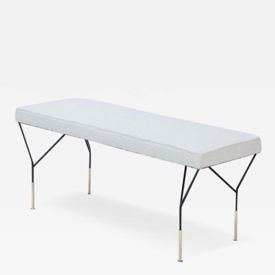 An Italian metal and brass bench Contemporary 