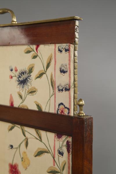 An Mahogany Brass Mounted Five Fold Screen Possibly from the Tuileries Palace