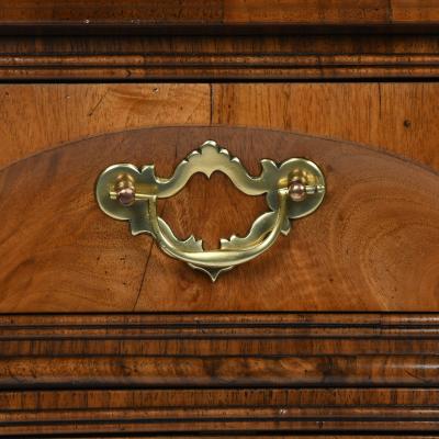 An Unusual Early 20th Century George I Style Free Standing Pedestal Desk