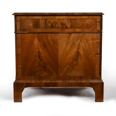 An Unusual Early 20th Century George I Style Free Standing Pedestal Desk