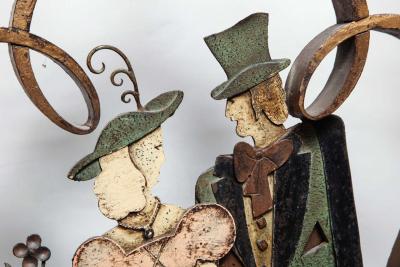 An Unusual French Art Deco Figural Fire Screen