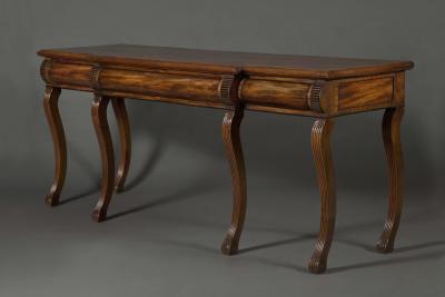An Unusual Regency Mahogany Breakfront Side or Serving Table