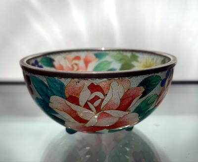 An early Japanese Plique a jour bowl from Nagoya