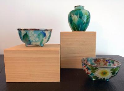 An early Japanese Plique a jour bowl from Nagoya