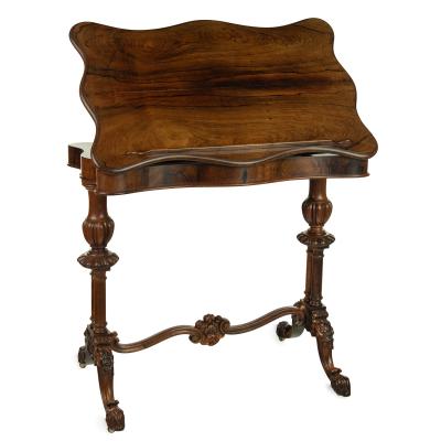 An early Victorian rosewood reading table