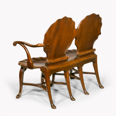 An exceptional late George II mahogany settee made for Anne Basset