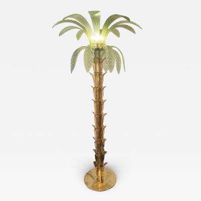 An extraordinary Murano glass palm tree floor lamp