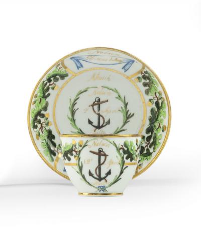 An important porcelain cup saucer from Admiral Lord Nelson s Baltic Service 