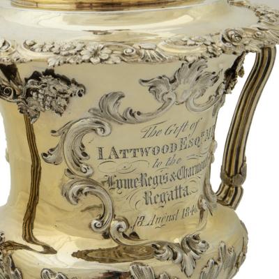 An impressive silver gilt Lyme Regis Charmouth Regatta Cup for 1846