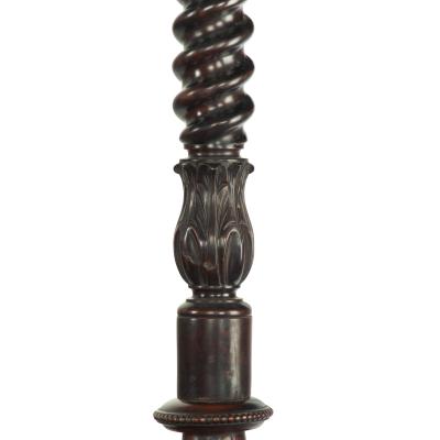 An impressive sissoo wood Anglo Indian four poster bed