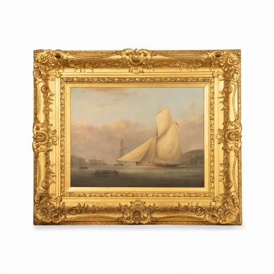 An oil on canvas of William Paget Marquess of Anglesey s yacht Pearl