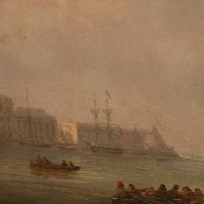 An oil on canvas of William Paget Marquess of Anglesey s yacht Pearl