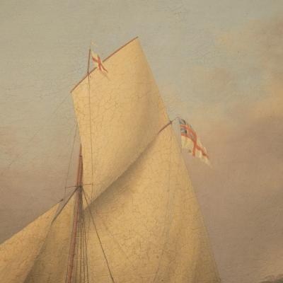 An oil on canvas of William Paget Marquess of Anglesey s yacht Pearl