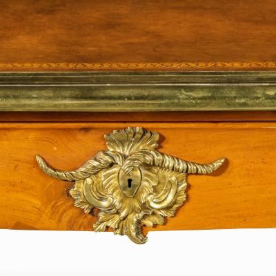 An outstanding Louis XV style mahogany bureau plat