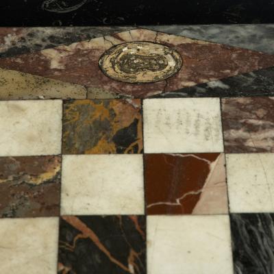 An unusual George IV specimen marble backgammon table attributed to Gillows