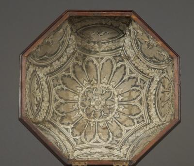 An unusual early george III Mahogany cellarette of octagonal dome