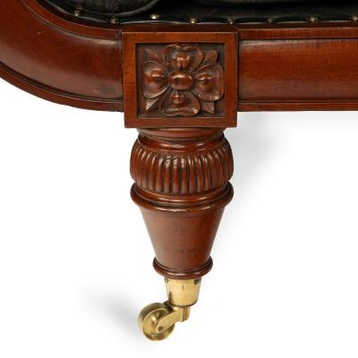 An unusual pair of Regency mahogany day beds in the manner of Gillows