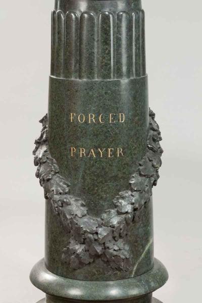 An unusual pair of Victorian marble revolving topped pedestals