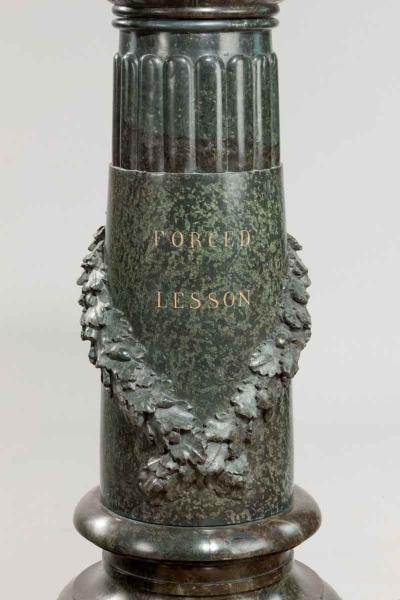 An unusual pair of Victorian marble revolving topped pedestals