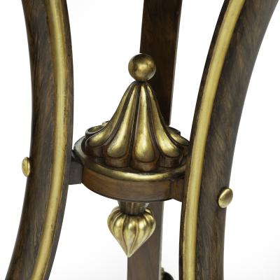 An unusual slate topped parcel gilt walnut table by William Turner Son