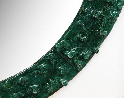 Ana Belen Castillo Green Glazed Ceramic Mirror by Ana Belen Castillo