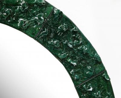 Ana Belen Castillo Green Glazed Ceramic Mirror by Ana Belen Castillo