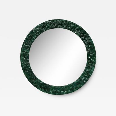 Ana Belen Castillo Green Glazed Ceramic Mirror by Ana Belen Castillo