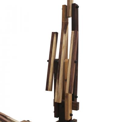 Anacleto Spazzapan Italian Sculptural Wooden Chairs Sono by Anacleto Spazzapan 1980s Set of Two