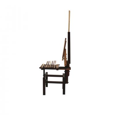 Anacleto Spazzapan Italian Sculptural Wooden Chairs Sono by Anacleto Spazzapan 1980s Set of Two