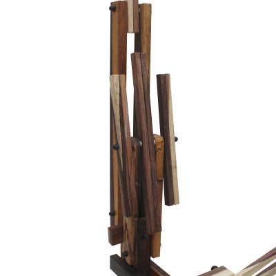 Anacleto Spazzapan Italian Sculptural Wooden Chairs Sono by Anacleto Spazzapan 1980s Set of Two