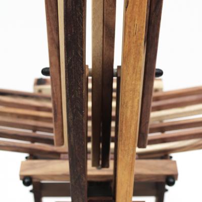 Anacleto Spazzapan Italian Sculptural Wooden Chairs Sono by Anacleto Spazzapan 1980s Set of Two
